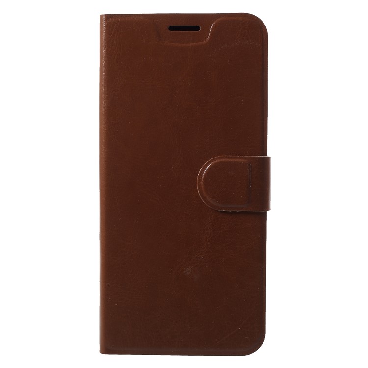 Crazy Horse Texture Card Holder Leather Mobile Cover for Huawei P20 Pro - Brown-1