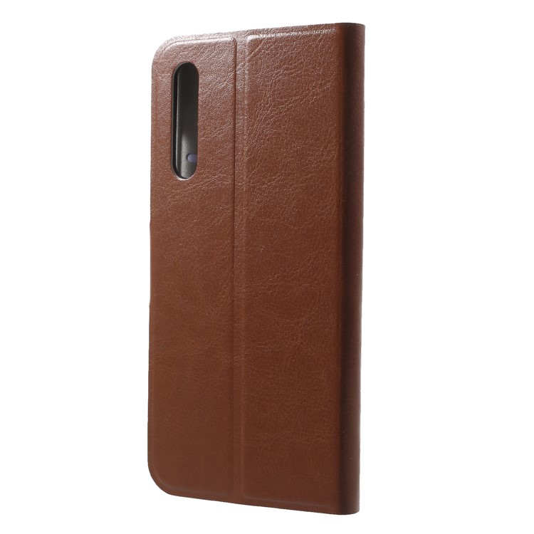 Crazy Horse Texture Card Holder Leather Mobile Cover for Huawei P20 Pro - Brown-2