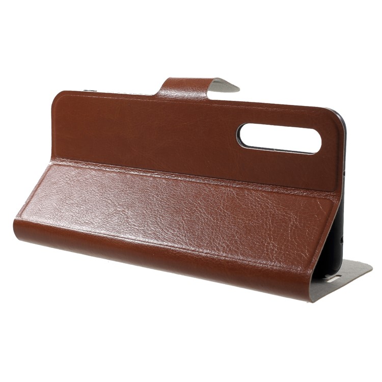 Crazy Horse Texture Card Holder Leather Mobile Cover for Huawei P20 Pro - Brown-4