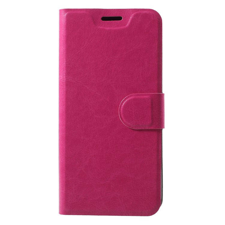 For Huawei P20 Lite/Nova 3e Crazy Horse Texture Card Holder Leather Case Built-in Steel Sheet - Rose-3