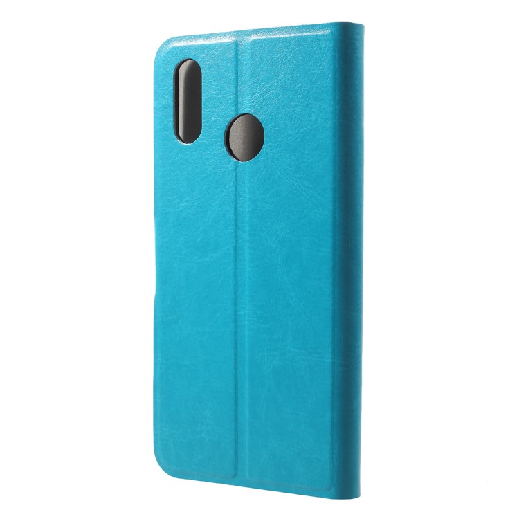 For Huawei P20 Lite/Nova 3e Crazy Horse Texture Card Holder Leather Protector Case - Blue-2
