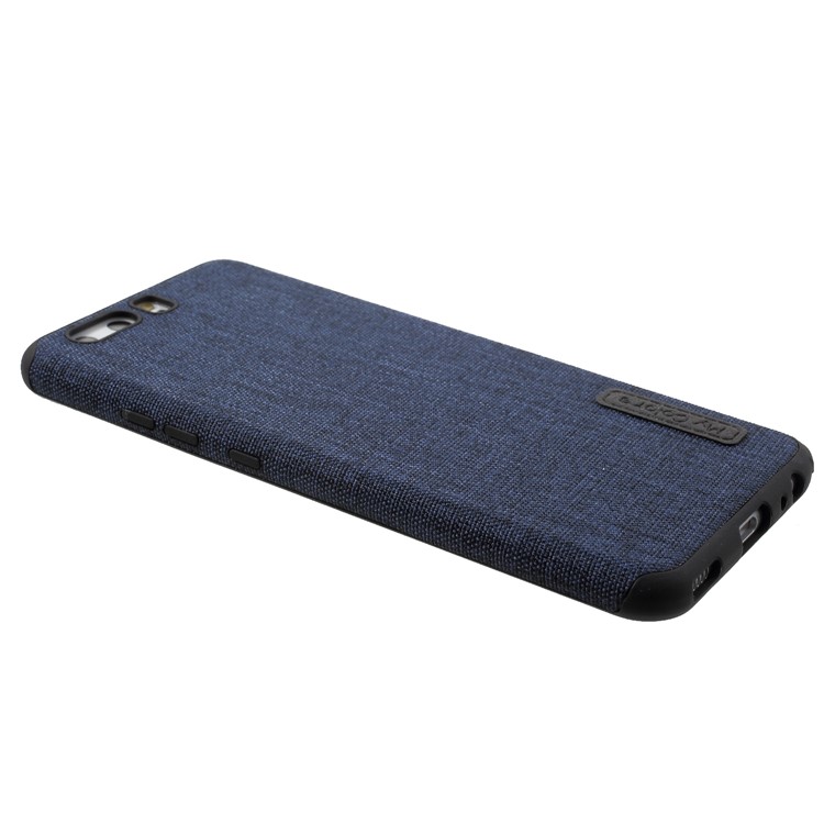 Canvas Cloth Coated TPU Mobile Phone Case Accessory for Huawei P10 - Dark Blue-3