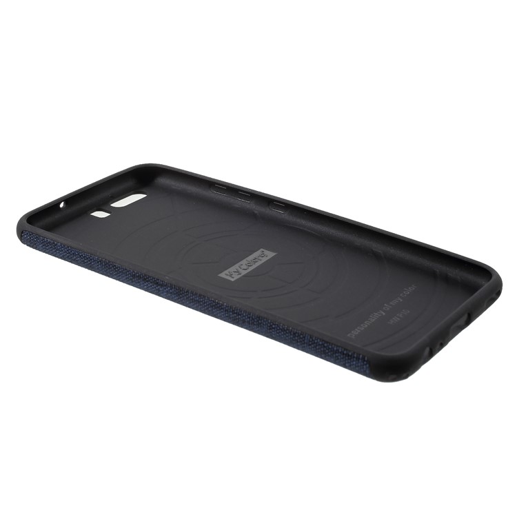 Canvas Cloth Coated TPU Mobile Phone Case Accessory for Huawei P10 - Dark Blue-5