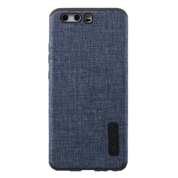 Canvas Cloth Coated TPU Protective Phone Casing for Huawei P10 - Baby Blue-1