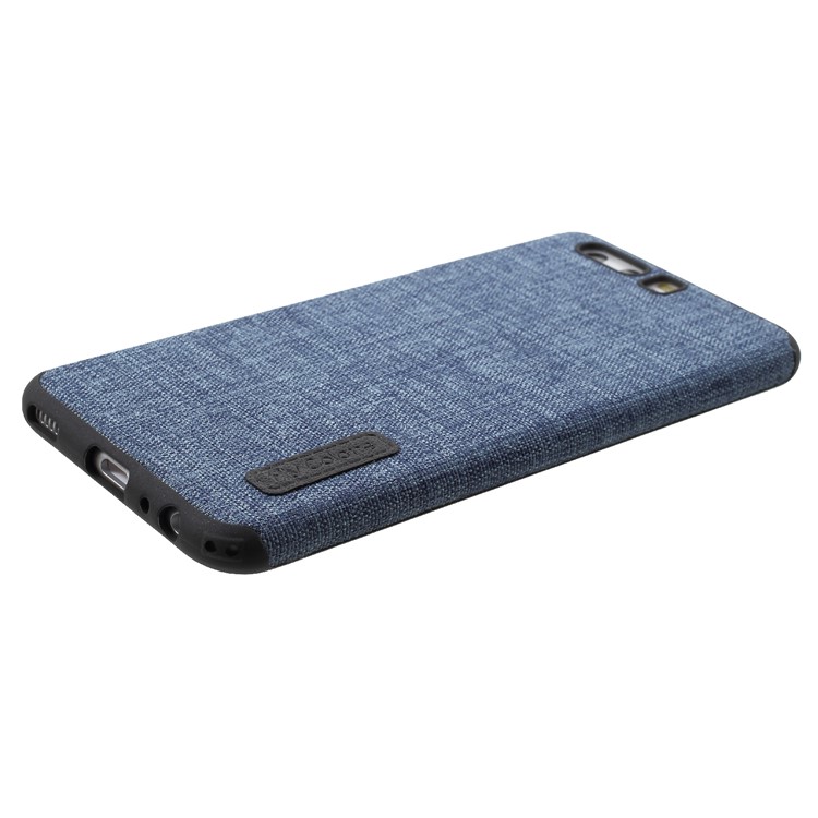Canvas Cloth Coated TPU Protective Phone Casing for Huawei P10 - Baby Blue-4