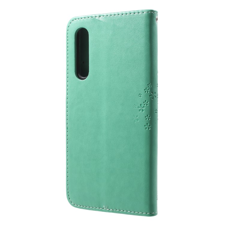 Imprint Tree Owl Magnetic Wallet PU Leather Stand Mobile Phone Cover for Huawei P20 Pro - Green-2
