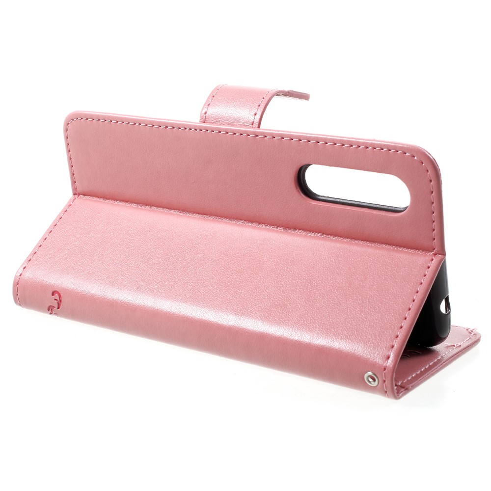 Porte-monnaie En Cuir Porte-monnaie Pour Huawei P20 - Rose-4
