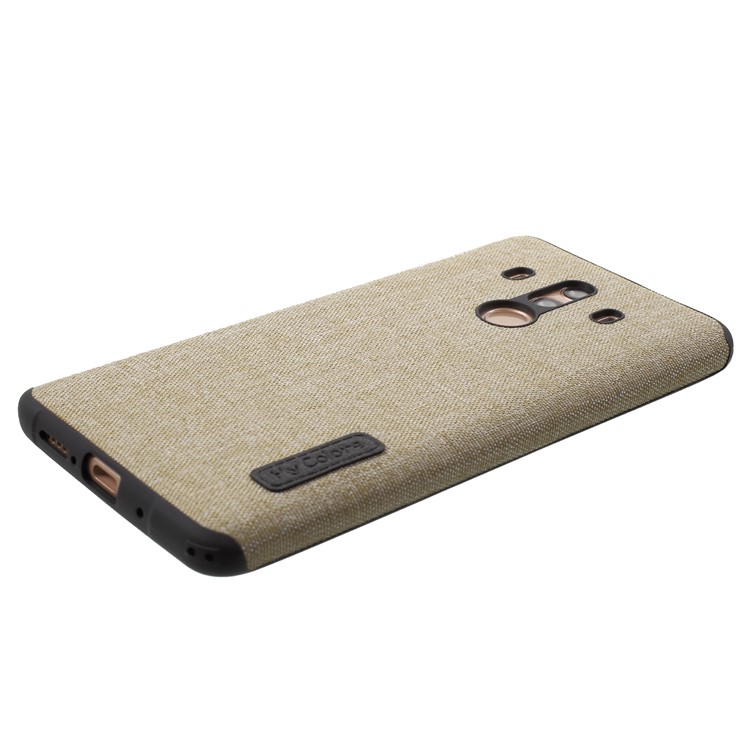 Canvas Cloth Coated TPU Phone Cover for Huawei Mate 10 Pro - Khaki-4