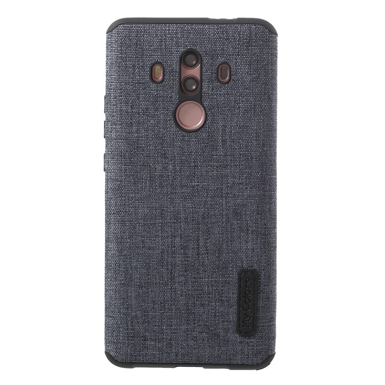 Canvas Cloth Coated TPU Mobile Phone Shell for Huawei Mate 10 Pro - Black-1