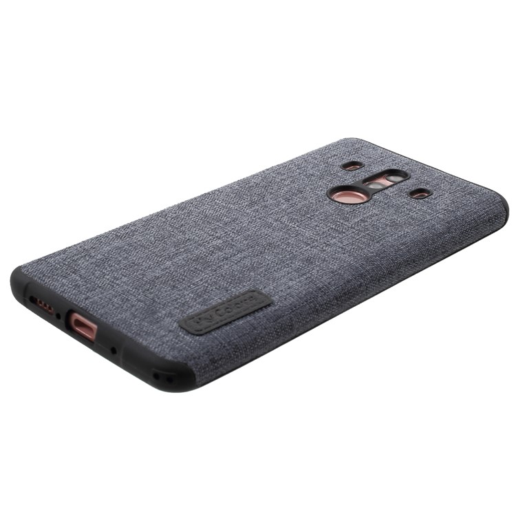 Canvas Cloth Coated TPU Mobile Phone Shell for Huawei Mate 10 Pro - Black-4