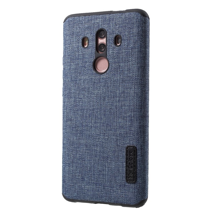 Canvas Cloth Coated TPU Mobile Phone Casing for Huawei Mate 10 Pro - Baby Blue-3