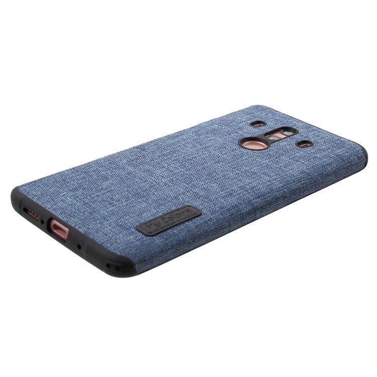 Canvas Cloth Coated TPU Mobile Phone Casing for Huawei Mate 10 Pro - Baby Blue-4