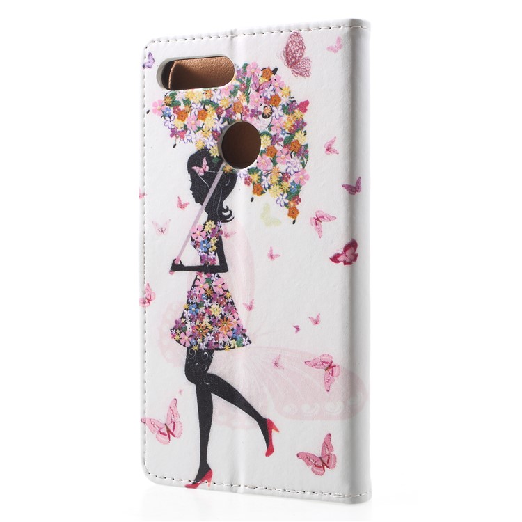 Pattern Printing PU Leather Wallet Stand Phone Casing for Huawei Honor 9 Lite/9 Youth Edition - Flower Girl-2