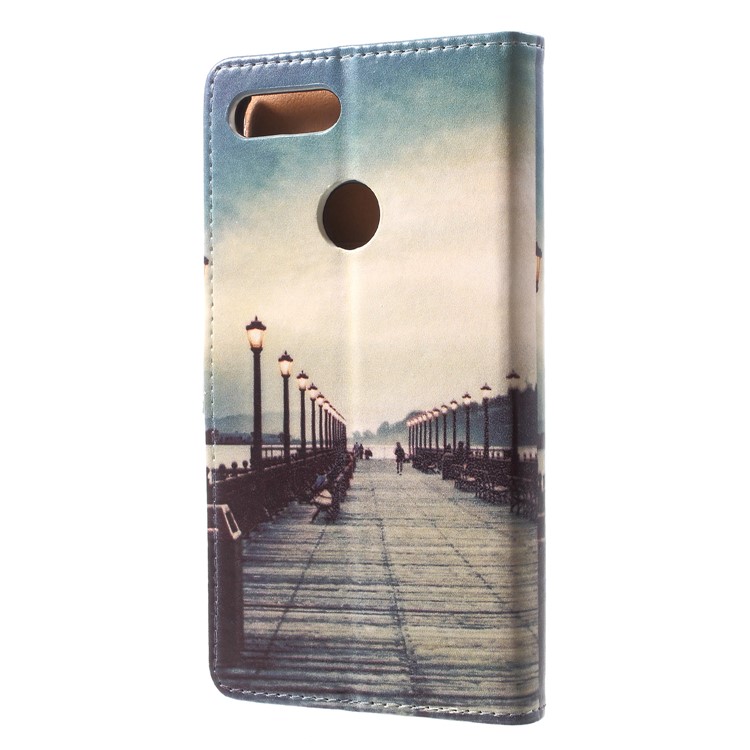 Pattern Printing PU Leather Wallet Stand Mobile Phone Case for Huawei Honor 9 Lite/9 Youth Edition - Street-2