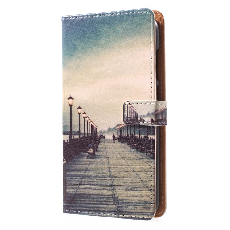 Pattern Printing PU Leather Wallet Stand Mobile Phone Case for Huawei Honor 9 Lite/9 Youth Edition - Street-3