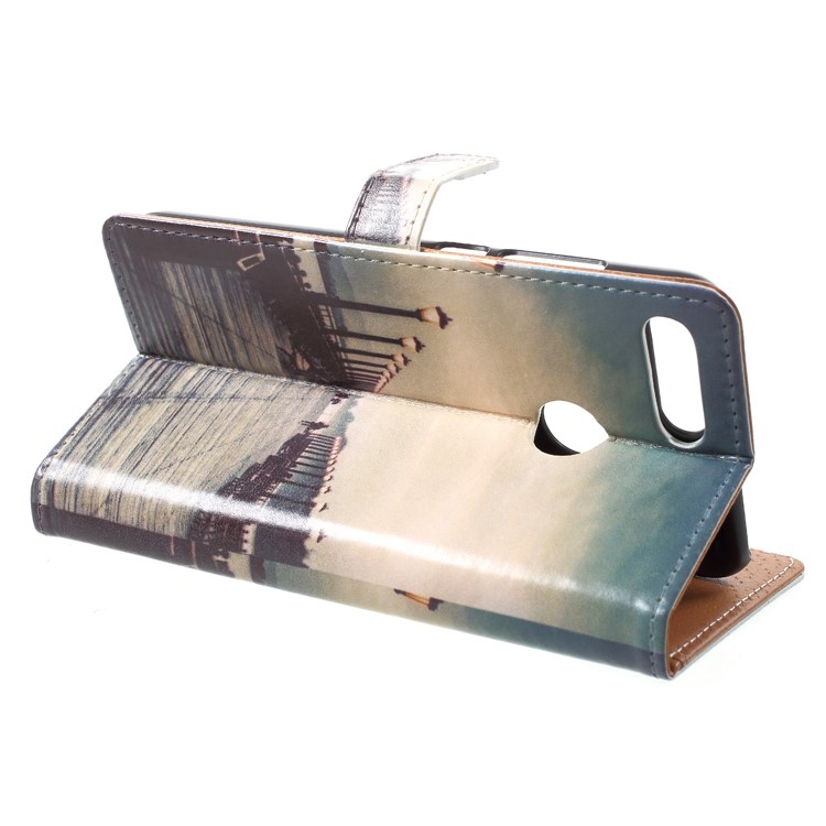 Pattern Printing PU Leather Wallet Stand Mobile Phone Case for Huawei Honor 9 Lite/9 Youth Edition - Street-4