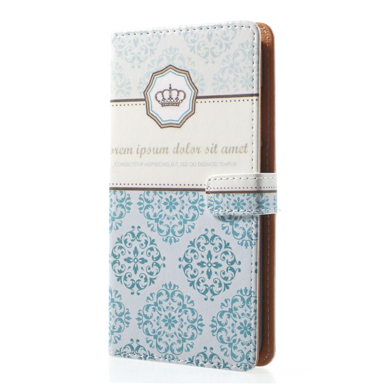Pattern Printing PU Leather Wallet Stand Protective Phone Case for Huawei Honor 9 Lite/9 Youth Edition - Crown-3
