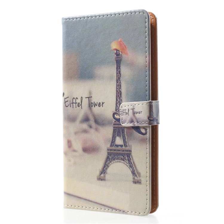 Pattern Printing PU Leather Wallet Stand Protective Casing for Huawei Honor 9 Lite/9 Youth Edition - Eiffel Tower-3