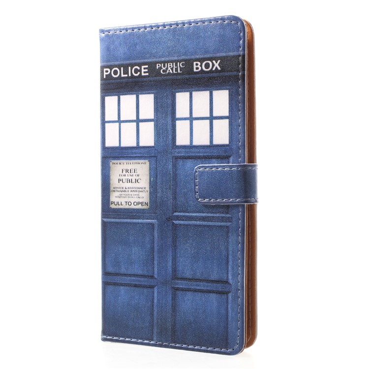 Pattern Printing PU Leather Wallet Magnetic Stand Phone Case for Huawei Honor 9 Lite/9 Youth Edition - Public Call Box-3
