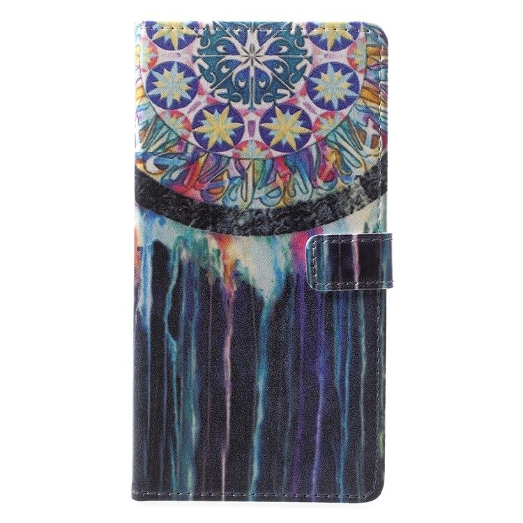 Pattern Printing PU Leather Wallet Magnetic Stand Phone Cover for Huawei Honor 9 Lite/9 Youth Edition - Ancient Pattern-1