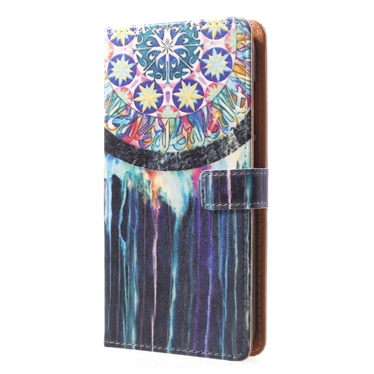 Pattern Printing PU Leather Wallet Magnetic Stand Phone Cover for Huawei Honor 9 Lite/9 Youth Edition - Ancient Pattern-3