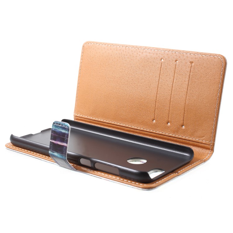 Pattern Printing PU Leather Wallet Magnetic Stand Phone Cover for Huawei Honor 9 Lite/9 Youth Edition - Ancient Pattern-6