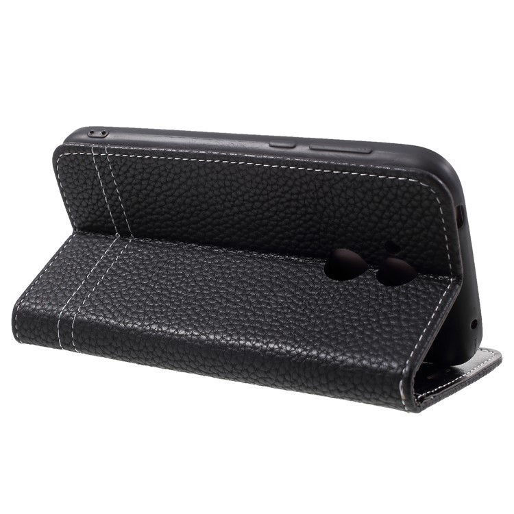 Litchi Texture Wallet Stand Leather Case for Huawei Honor Honor 6A / Honor 5C pro - Black-4