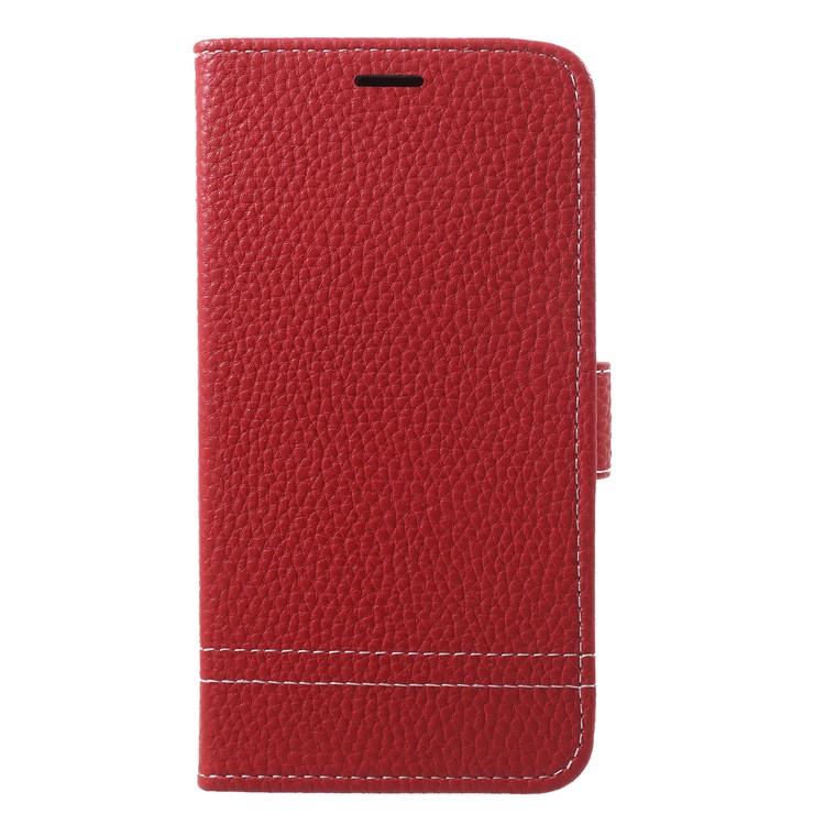 Litchi Texture Wallet Leather Flip Stand Cover for Huawei Honor Honor 6A / Honor 5C pro - Red-1