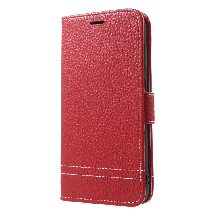 Litchi Texture Wallet Leather Flip Stand Cover for Huawei Honor Honor 6A / Honor 5C pro - Red-3