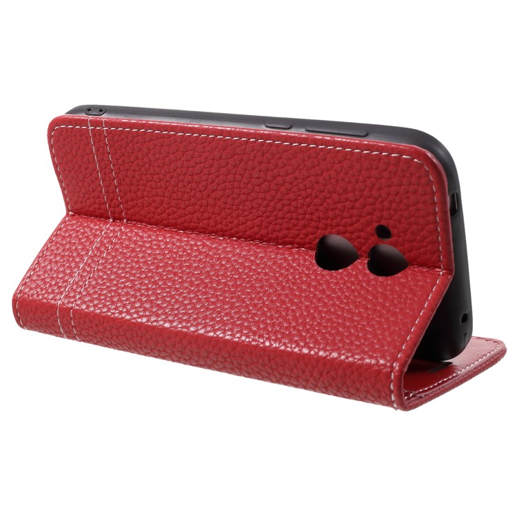 Litchi Texture Wallet Leather Flip Stand Cover for Huawei Honor Honor 6A / Honor 5C pro - Red-4