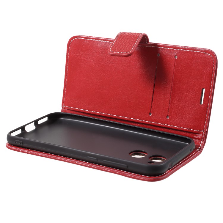 Litchi Texture Wallet Leather Flip Stand Cover for Huawei Honor Honor 6A / Honor 5C pro - Red-5