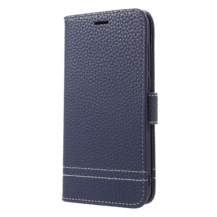 Litchi Texture Wallet Stand Leather Shell for Huawei Honor Honor 6A / Honor 5C pro - Dark Blue-3
