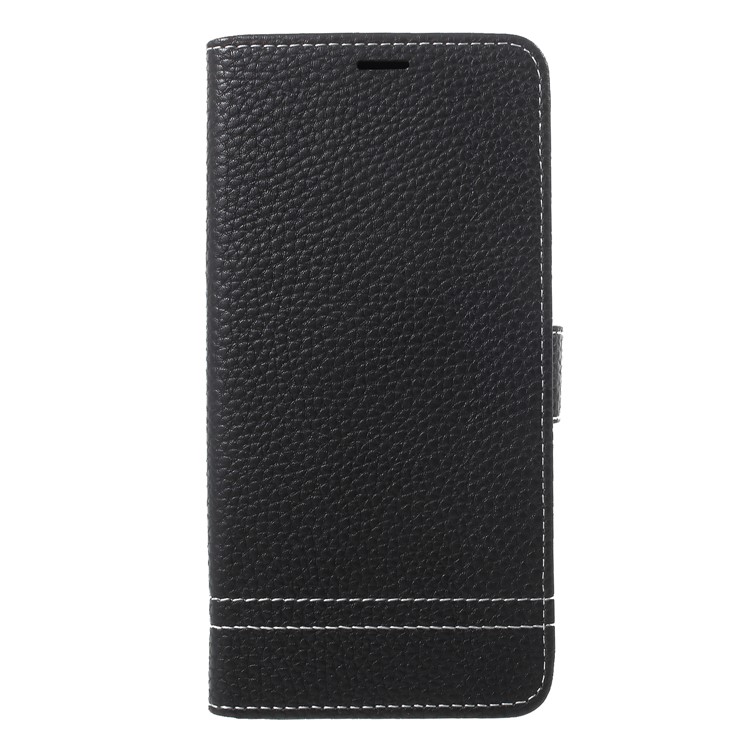 Litchi Texture PU Leather Wallet Stand Phone Case for Huawei Honor 7X - Black-3