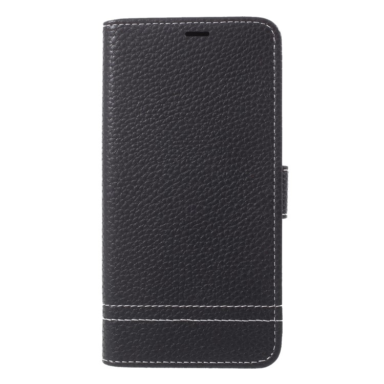 Litchi Texture PU Leather Protection Phone Case for Huawei Honor 9 Lite / Youth Edition - Black-3