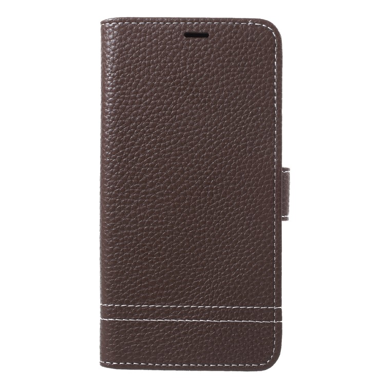 Litchi Texture PU Leather Protection Phone Shell for Huawei Honor 9 Lite / Youth Edition - Coffee-1