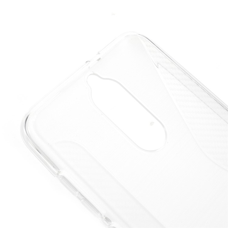 100Pcs/Set Carbon Fiber Brushed S Shape TPU Mobile Phone Back Cover for Huawei Mate 10 Lite / nova 2i / Maimang 6 / Honor 9i (India) - Transparent-3