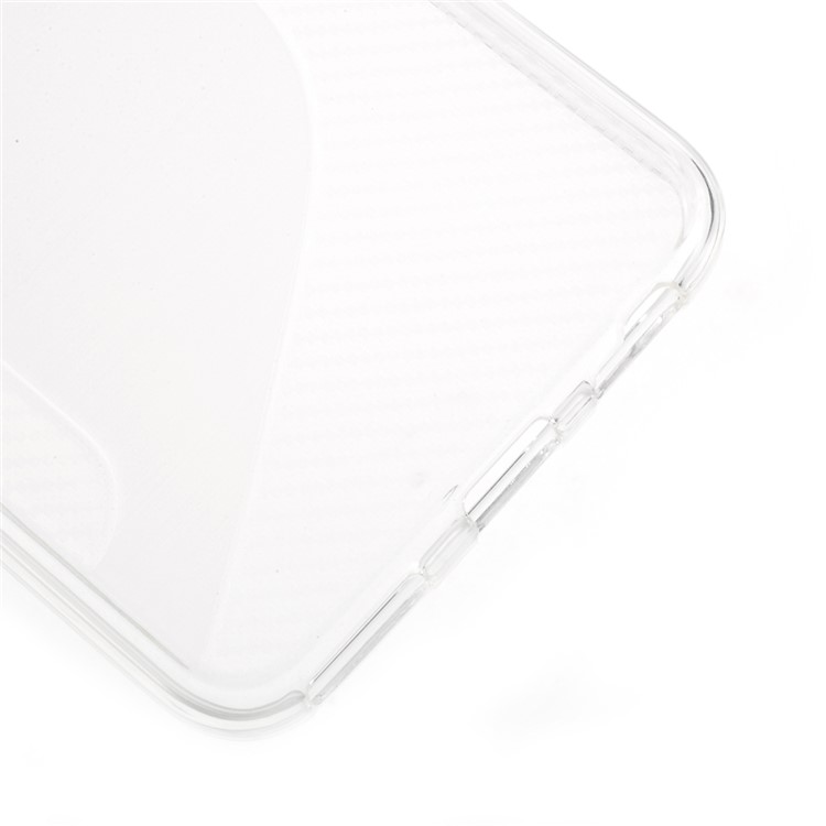 100Pcs/Set Carbon Fiber Brushed S Shape TPU Mobile Phone Back Cover for Huawei Mate 10 Lite / nova 2i / Maimang 6 / Honor 9i (India) - Transparent-4
