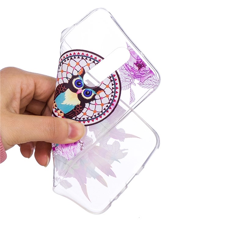 Embossment Patterned Soft TPU Shell Case for Huawei Mate 10 Lite / Maimang 6 / nova 2i / Honor 9i (India) - Owl on Dream Catcher-5