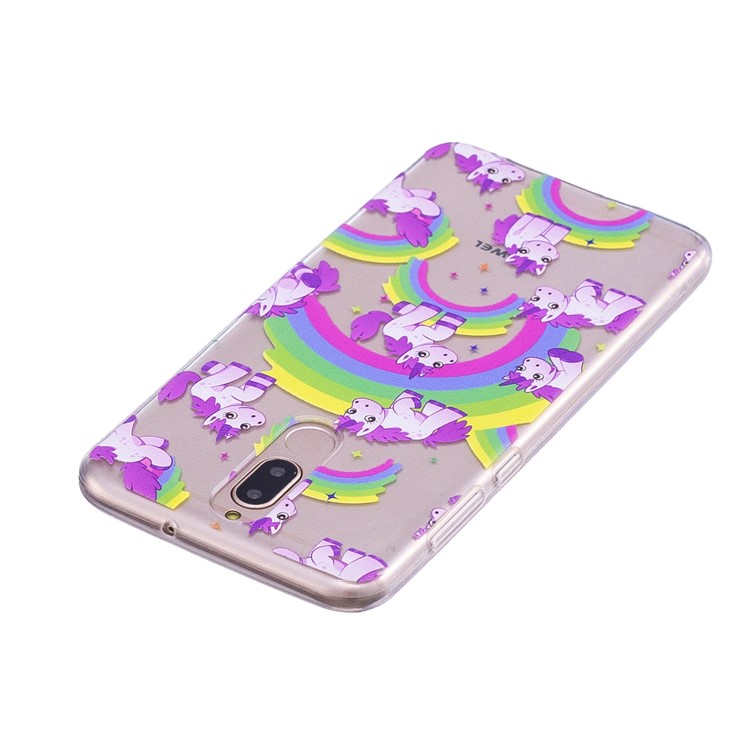 Embossment Patterned Soft TPU Case Cover for Huawei Mate 10 Lite / Maimang 6 / nova 2i / Honor 9i (India) - Unicorns and Rainbow-4