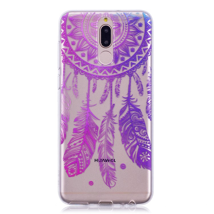 Embossment Patterned Soft TPU Cover Phone Shell for Huawei Mate 10 Lite / Maimang 6 / nova 2i / Honor 9i (India) - Feather Dream Catcher-2