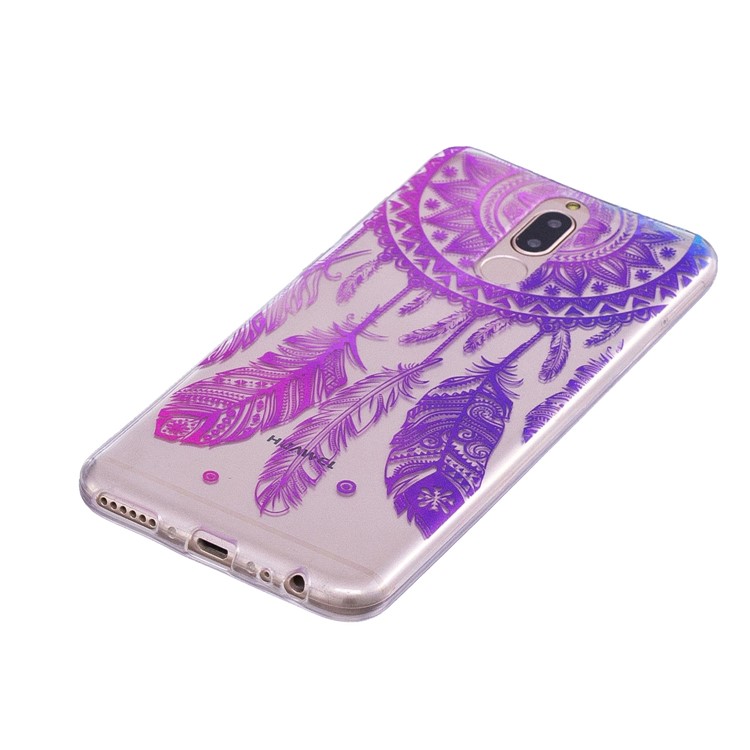 Embossment Patterned Soft TPU Cover Phone Shell for Huawei Mate 10 Lite / Maimang 6 / nova 2i / Honor 9i (India) - Feather Dream Catcher-3