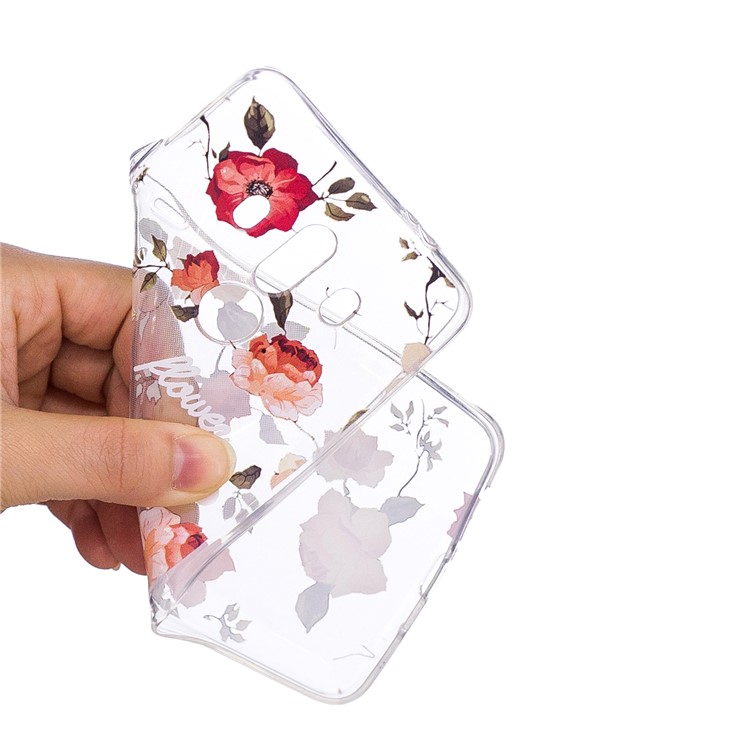 Embossing Patterned Soft TPU Back Phone Cover for Huawei Mate 10 Pro - Flowers-5