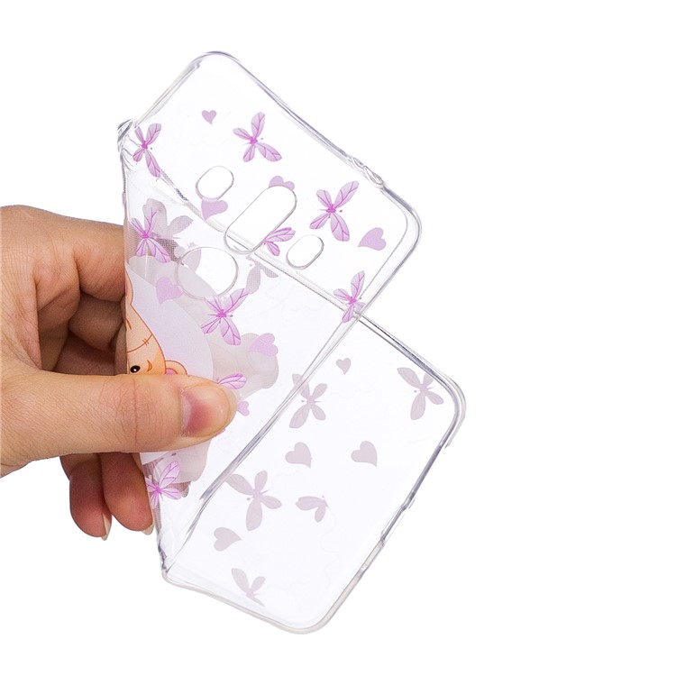 Embossing Patterned Soft TPU Back Phone Shell for Huawei Mate 10 Pro - Bear and Heart-5