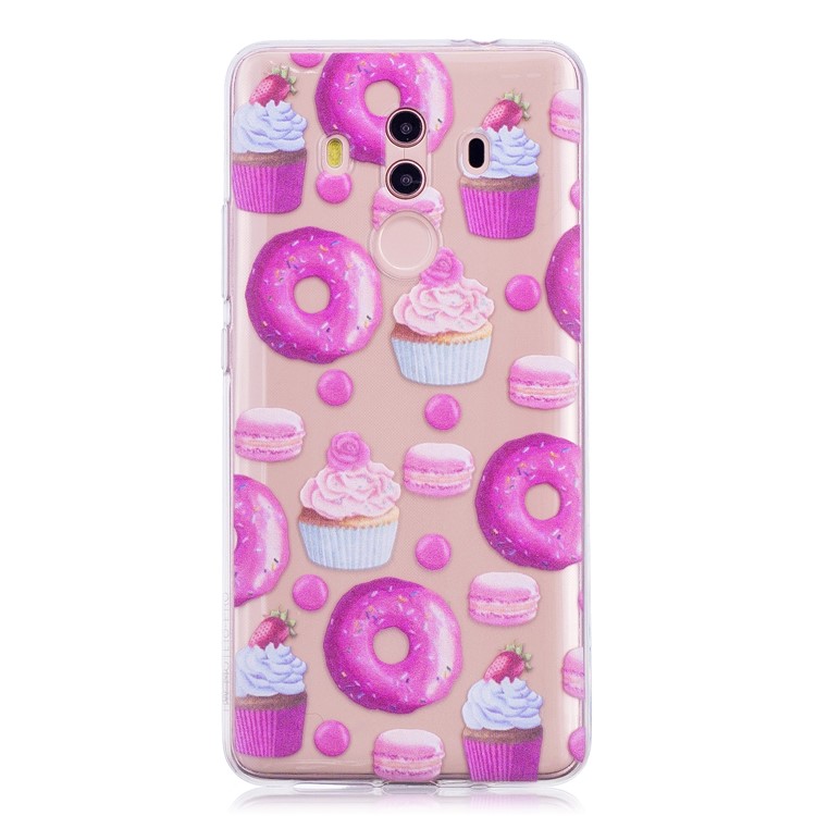 Embossed Pattern TPU Gel Back Shell for Huawei Mate 10 Pro - Dessert-2