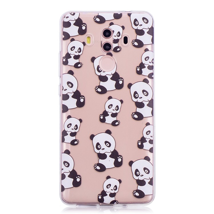 Embossment Patterned TPU Protection Phone Casing for Huawei Mate 10 Pro - Pandas-2