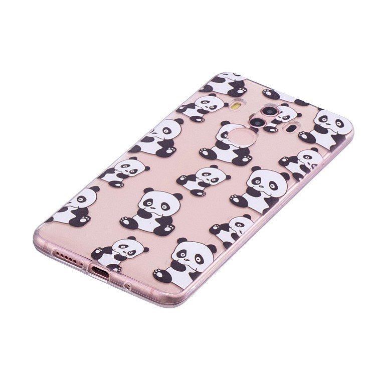 Embossment Patterned TPU Protection Phone Casing for Huawei Mate 10 Pro - Pandas-3
