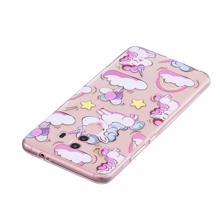 Embossment Patterned Soft TPU Protective Mobile Casing for Huawei Mate 10 Pro - Shy Unicorns-4