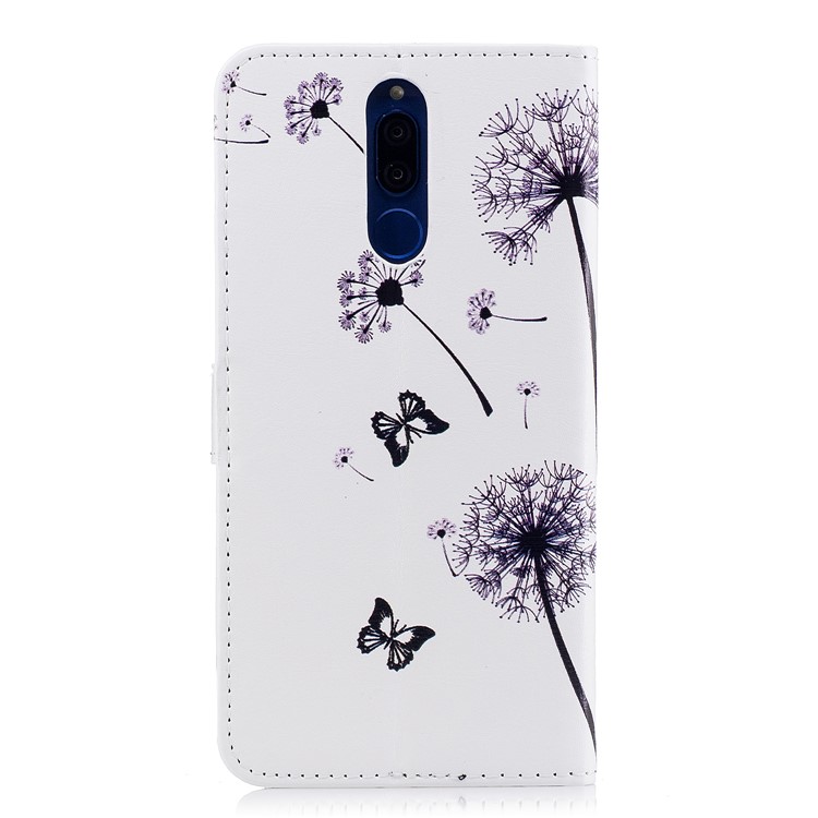 Embossed Pattern PU Leather Wallet Stand Phone Case for Huawei Mate 10 Lite / nova 2i / Maimang 6 / Honor 9i (India) - Dandelions and Lovers-4