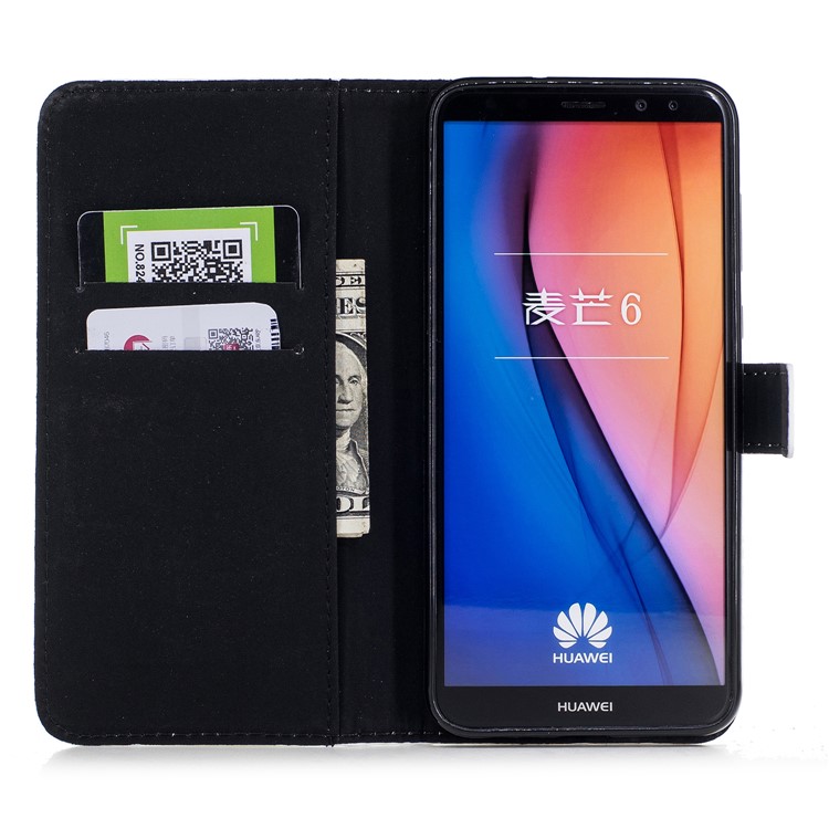 Embossed Pattern PU Leather Wallet Stand Phone Case for Huawei Mate 10 Lite / nova 2i / Maimang 6 / Honor 9i (India) - Dandelions and Lovers-6