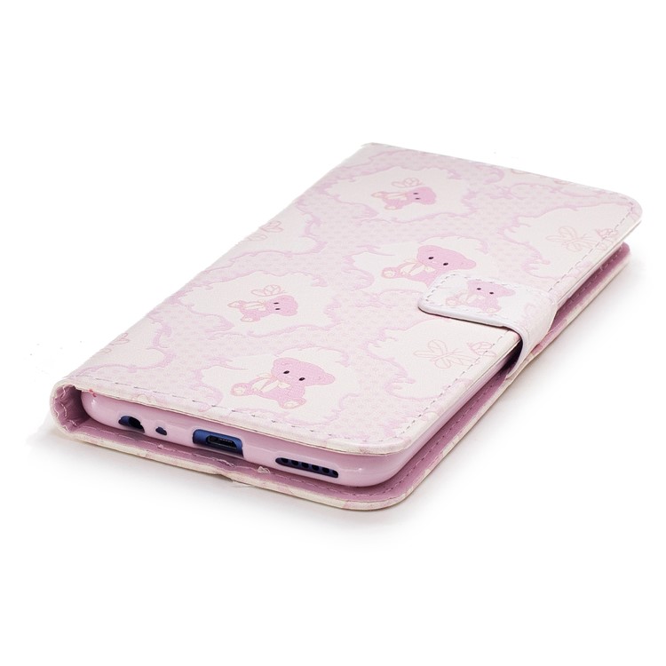Embossed Pattern Stand Leather Wallet Mobile Cover for Huawei Mate 10 Lite / nova 2i / Maimang 6 / Honor 9i (India) - Bears-2